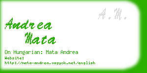 andrea mata business card